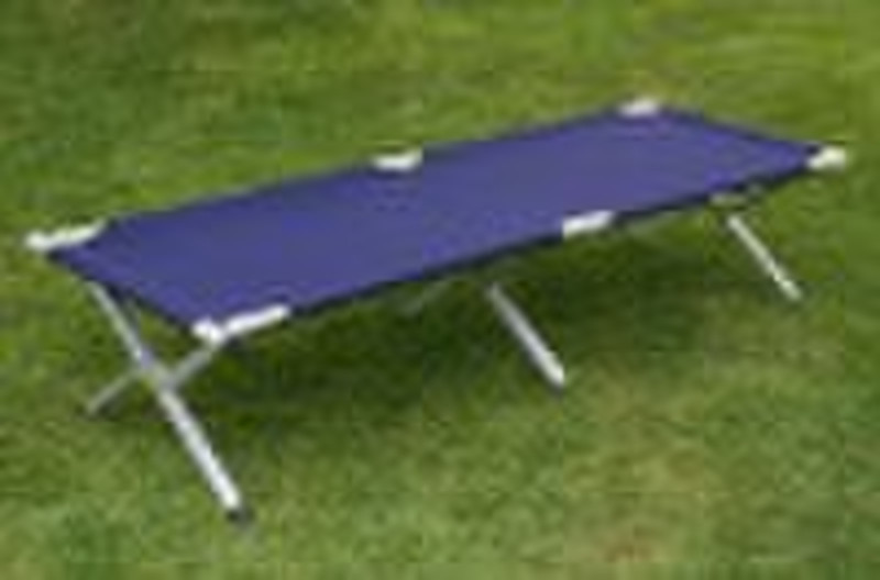 Folding aluminum camping bed