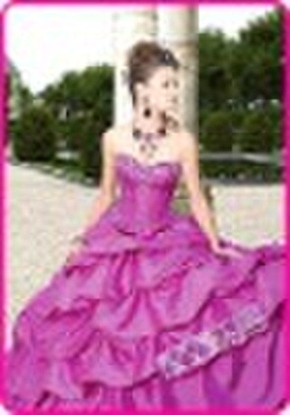 Taffeta Strapless Pick up Floor Length Ball Gown Q