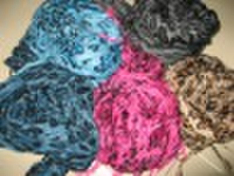 100Artificial Cotton Leopard printed Scarf