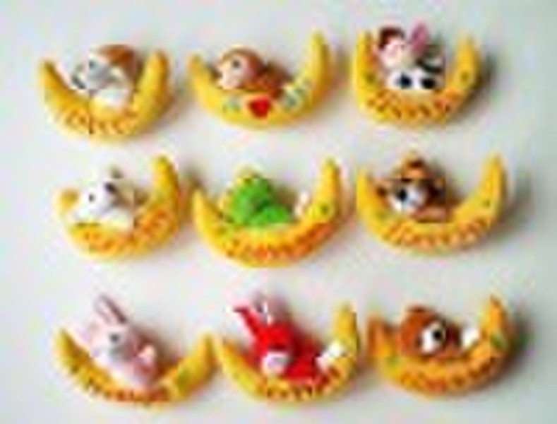 6cm soft animals magnet, stuffed animals fridge ma