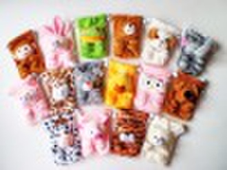 plush animals mobile phone case, soft animals mobi