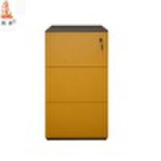 Stylish appearance 3 draws steel cabinet