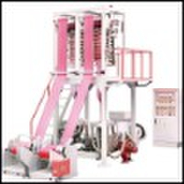 single screw double die film blowing machine set