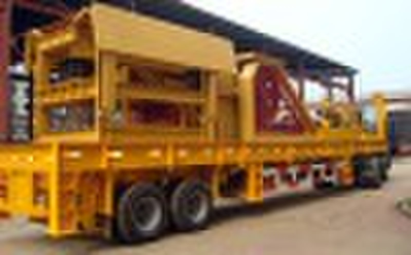 High efficiency mobile jaw crusher plant