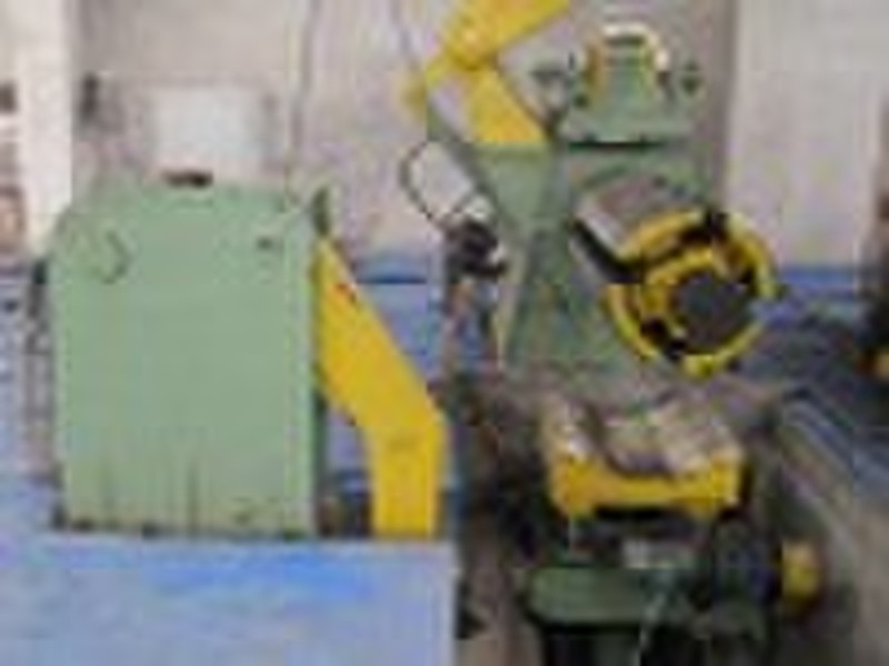 slitting line-decoiler with supporting arm