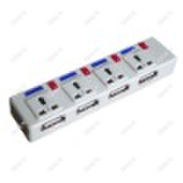 Electrical outlet  Shape 4 Ports USB 2.0 Hub