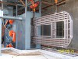 Hanger continuous shot blasting machiney