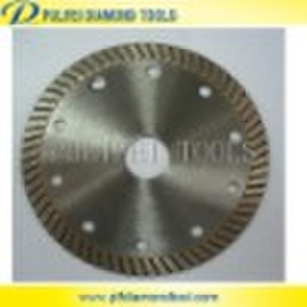 Turbo cutting blade for granite