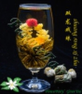 Double Dragon Pearl Blooming Tea