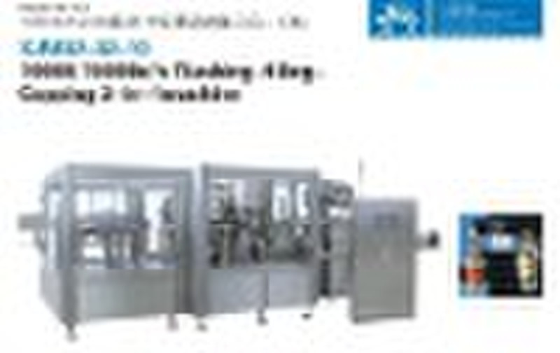 10000/15000/h washing filling capping 3-in-1machin