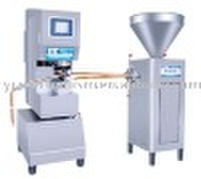 vacuum sausage stuffer with double clipper