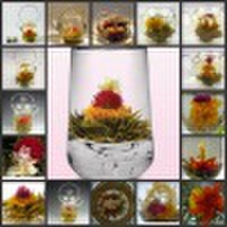 Tee, chinesischer Tee, Porzellan Tee, 100% handgemachte Blumen-Bl