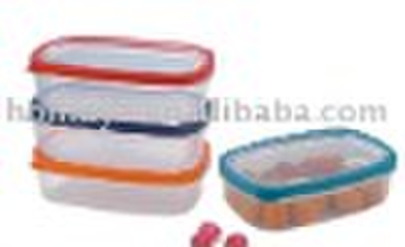 Airtight microwavable plastic food container