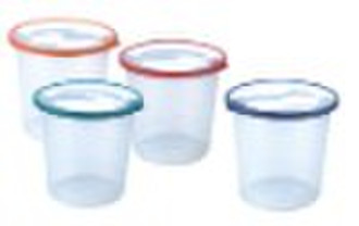 Airtight microwavable plastic food container