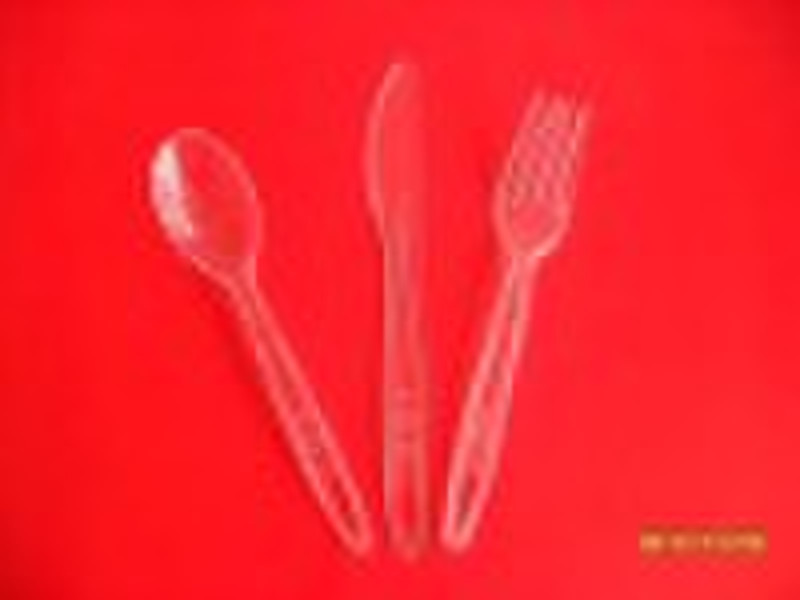 Plastic knife and fork spoon