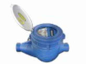 Rotatory wing wet liquid sealed water meter