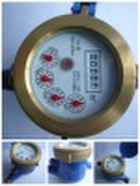 Dry dial rotary vane wheel brass water meter