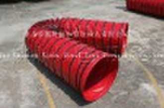 PVC vinyl coated polyester fabric hose duct