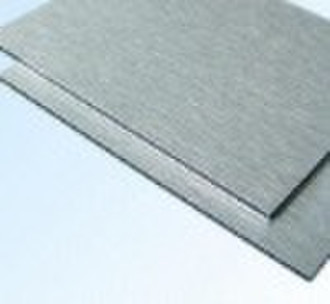 silver brushed aluminum composite panel