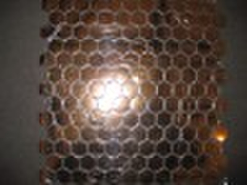 rose gold hexagon mosaic