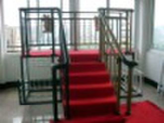 Hotel stair handrail assembly