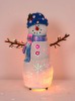 Fiber Optic Weihnachten Resin Snowman