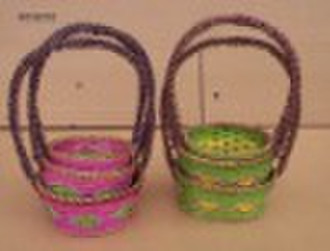 color gift bamboo basket