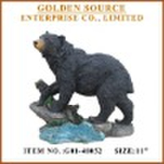 Resin black bear