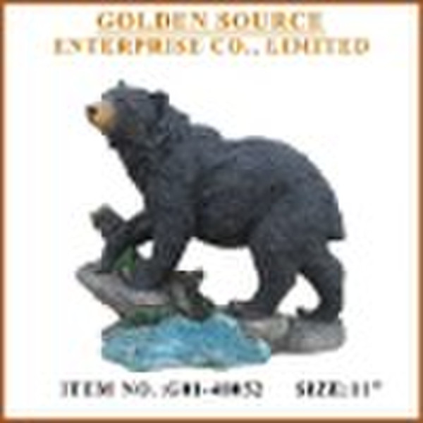 Resin black bear