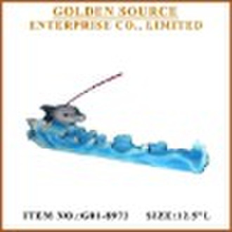 Resin Dolphin incense holder