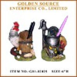 resin rooster pen holder