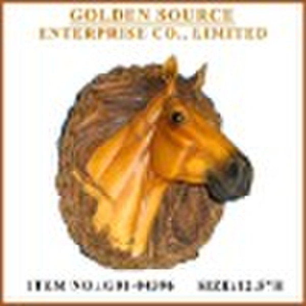 Resin horse wall plaque