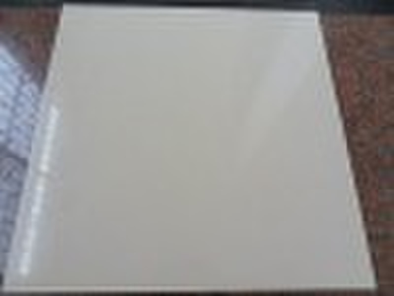 Polished porcelain tile,plain ivory super glossy