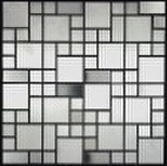 Metall Mosaic mit Silber Drawing