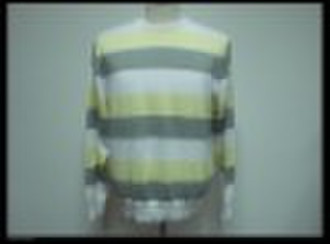 Men's Fashion 3-Color Striped Pullover