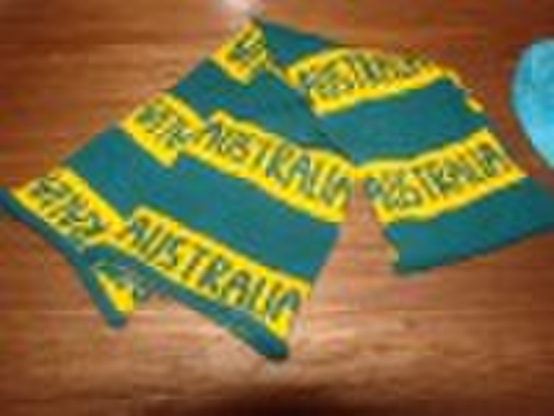澳大利亚橄榄球粉丝巾的、个性化的标志或