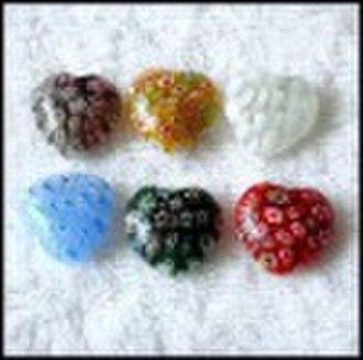 Lampwork Beads 22mm  heart beads