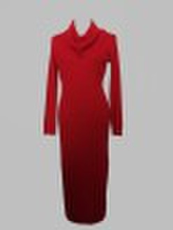 ladies' knitted long dress