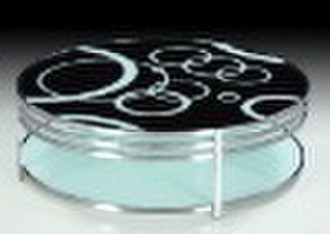 glass and coffee table