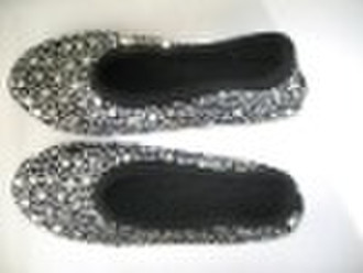 100% cashmere slipper with crystal stone