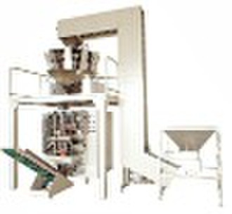 Packaging machine combined with multihead weighed