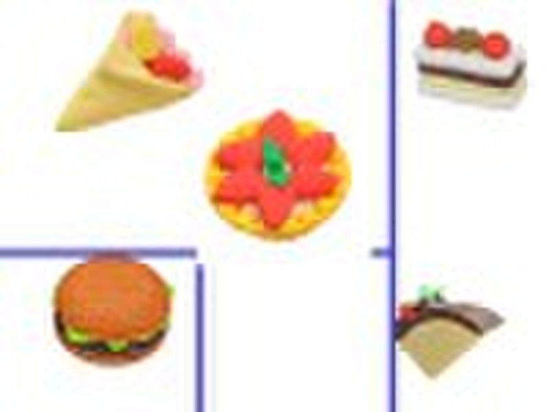 promotion delicious cake shaped eraser