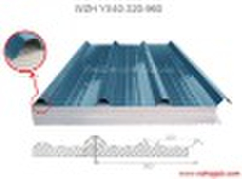 Rock wool steel panel for roof