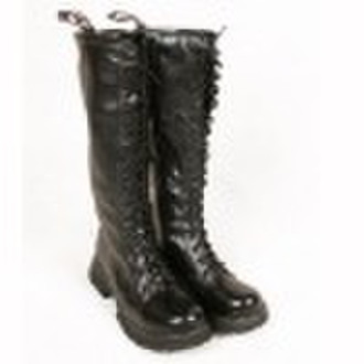 knee boot cross-strap lady boots