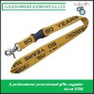 Woven satin lanyard