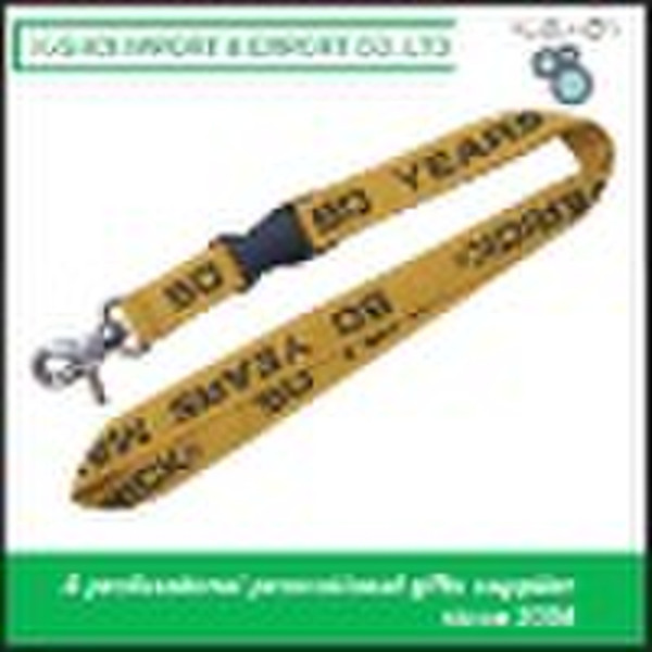 Woven satin lanyard