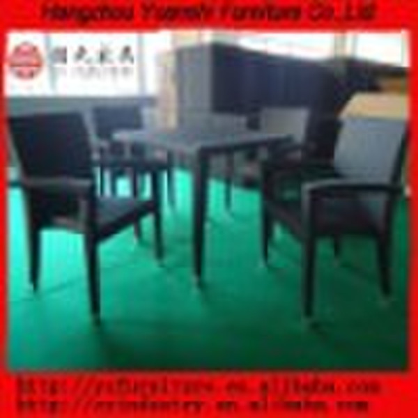 PE wicker dining table sets