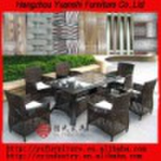 Resin outdoor rattan/wicker dinning sets with chai