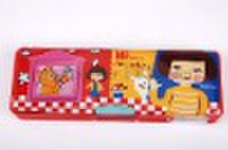 double face plastic pencil box with double sharpen