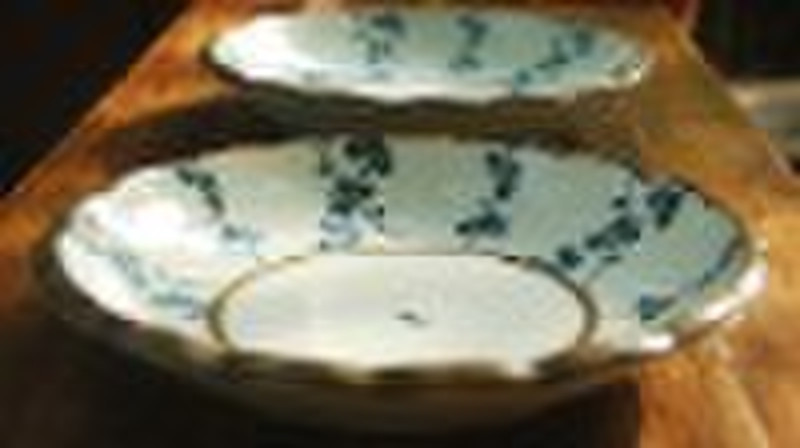 Painted Pottery Plate (plum Blossom Pattern)